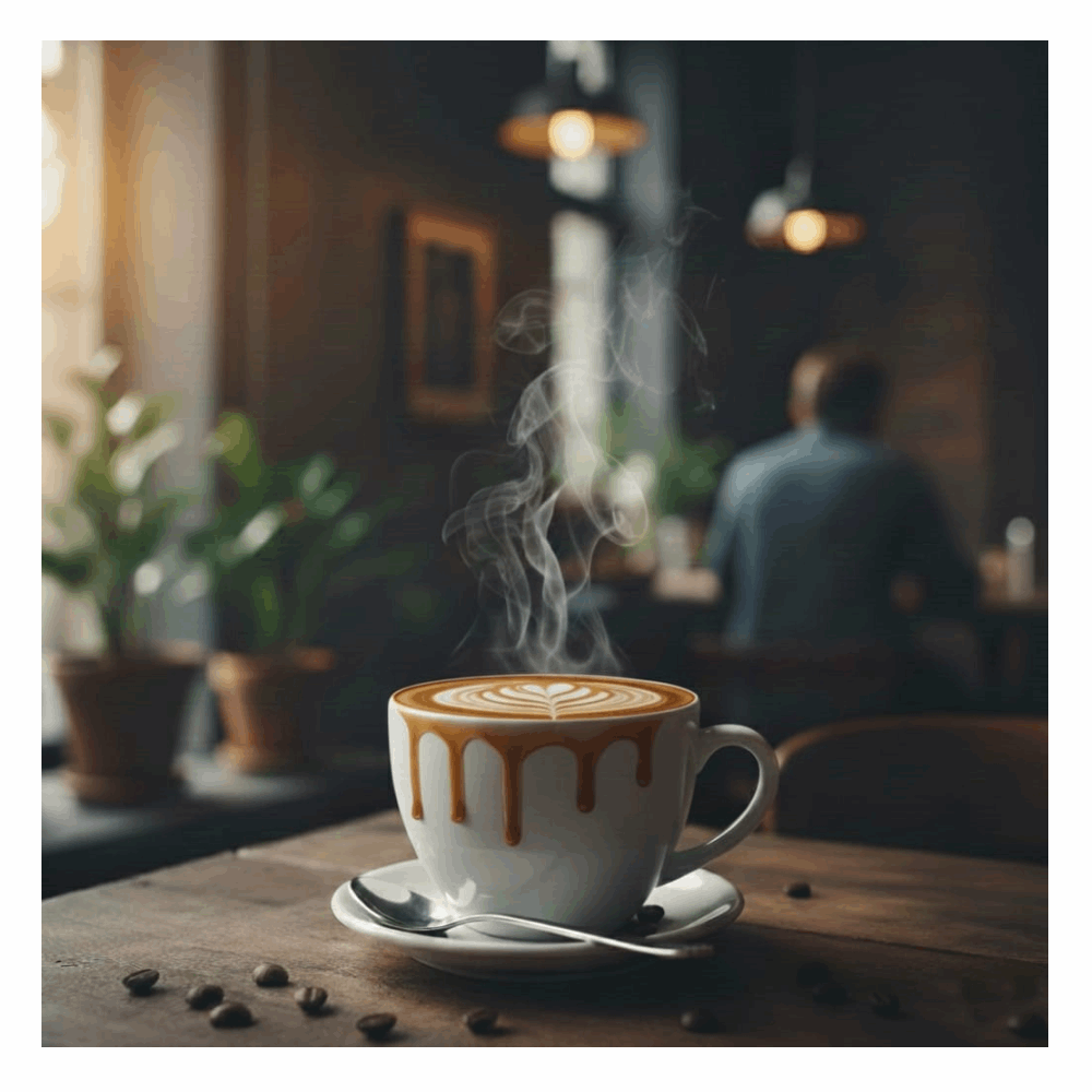قهوة لاتيه كراميل