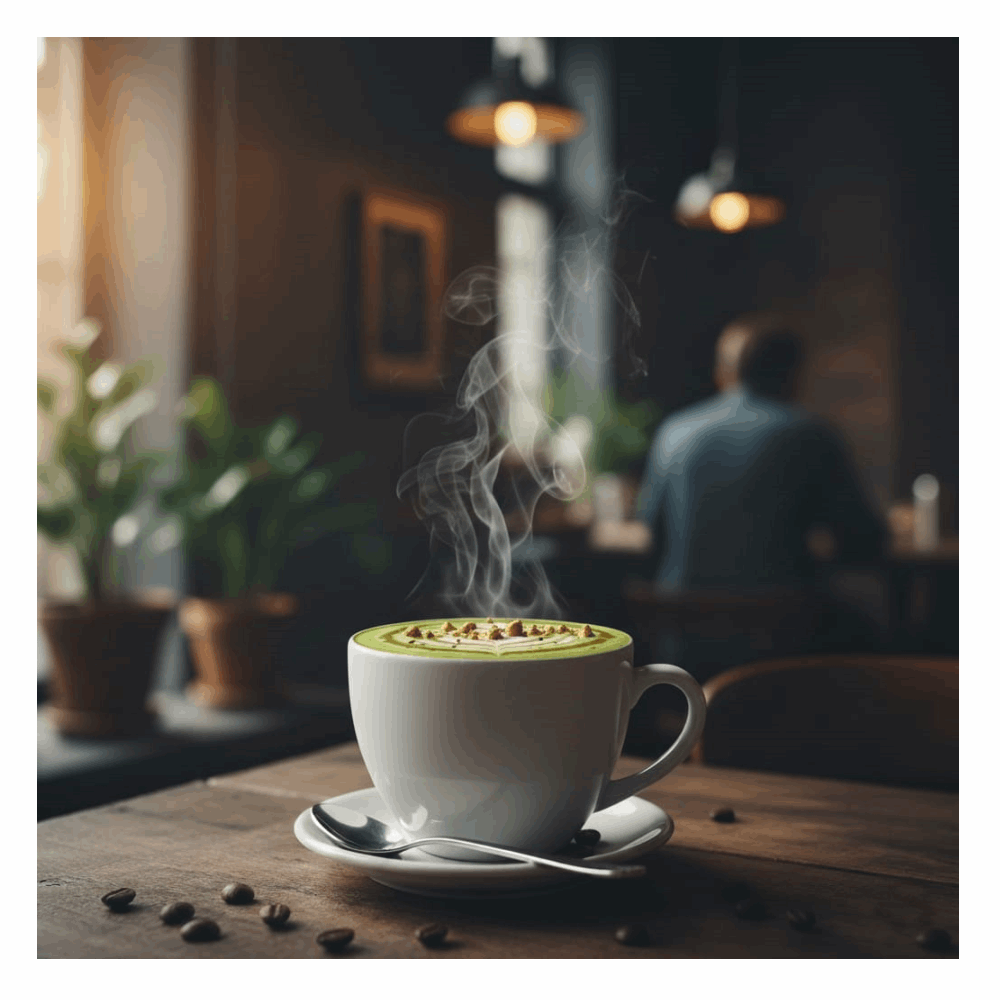 قهوة لاتيه بستاشيو