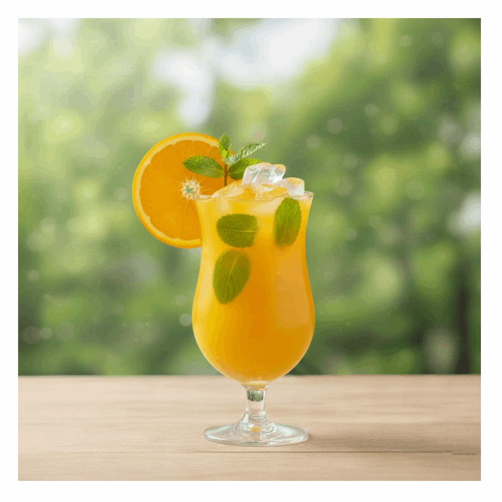 عصير طبيعي برتقال نعناع