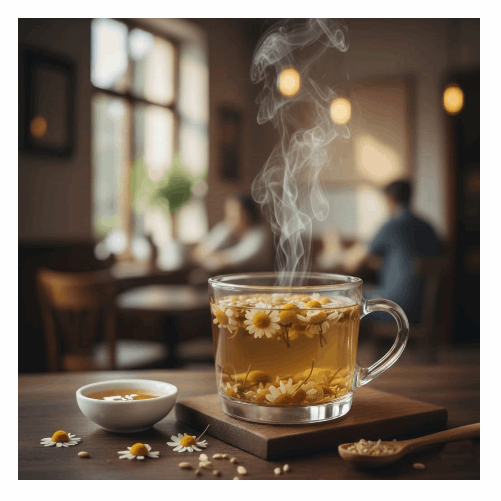 مشروبات ساخنة بابونج