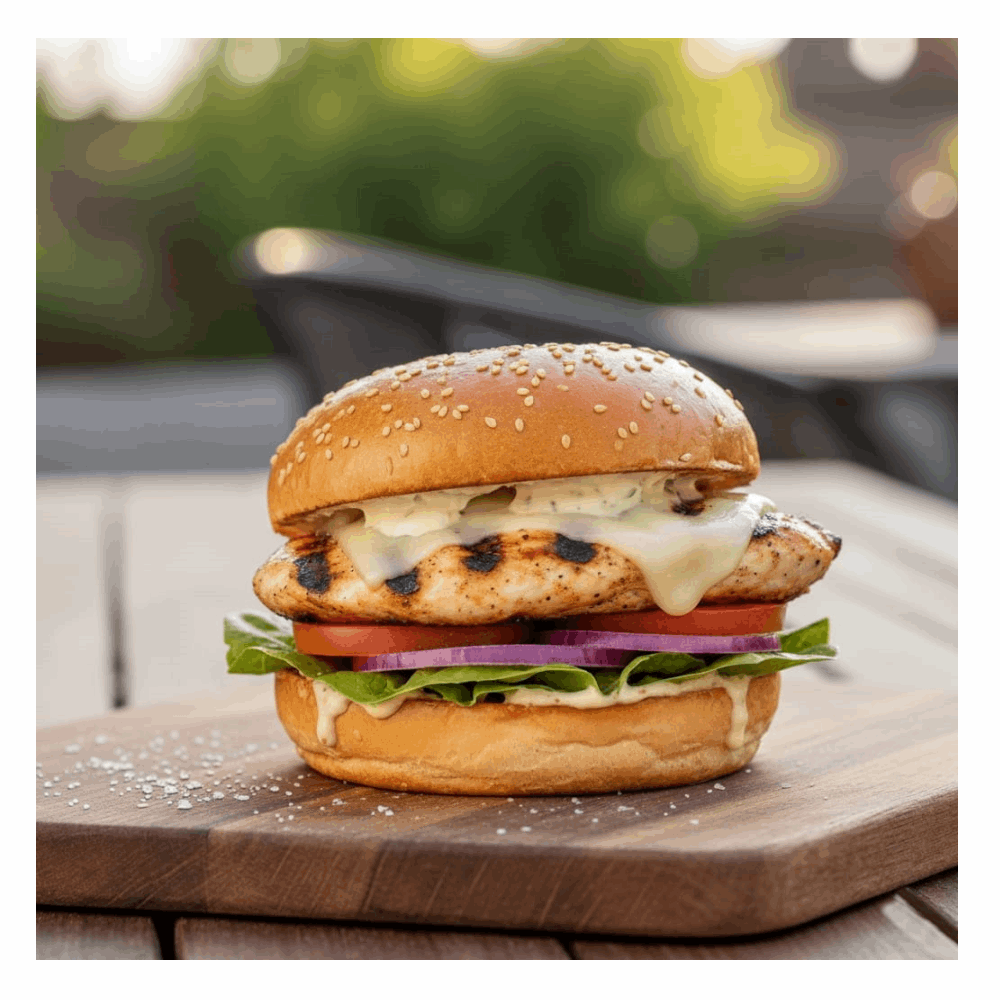 ساندويتش برجر فراخ سنجل