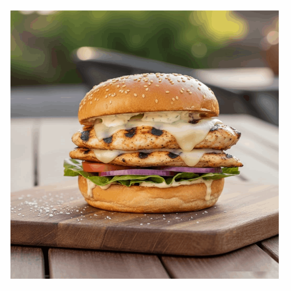 ساندويتش برجر فراخ دبل