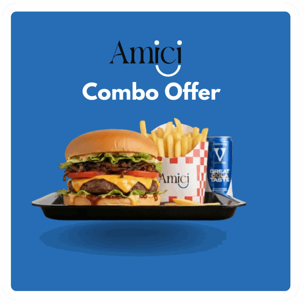 ساندويتش كومبو برجر بيف جبنة سنجل